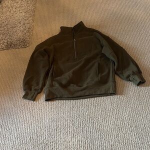 Women’s  Olive Half-Zip Sweatshirt